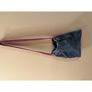 Levi's Denim Crossbody Bag with Pink Tie Strap